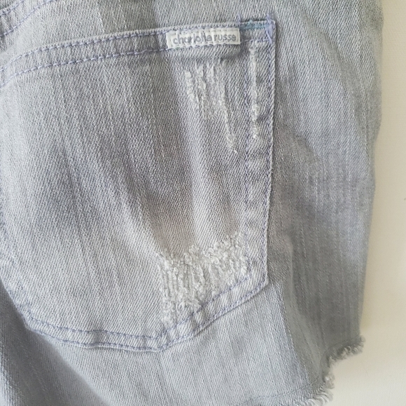 Charlotte Russe Jean Shorts Womens Size 10 Distressed Gray Cutoffs Daisy Dukes - Picture 6 of 9
